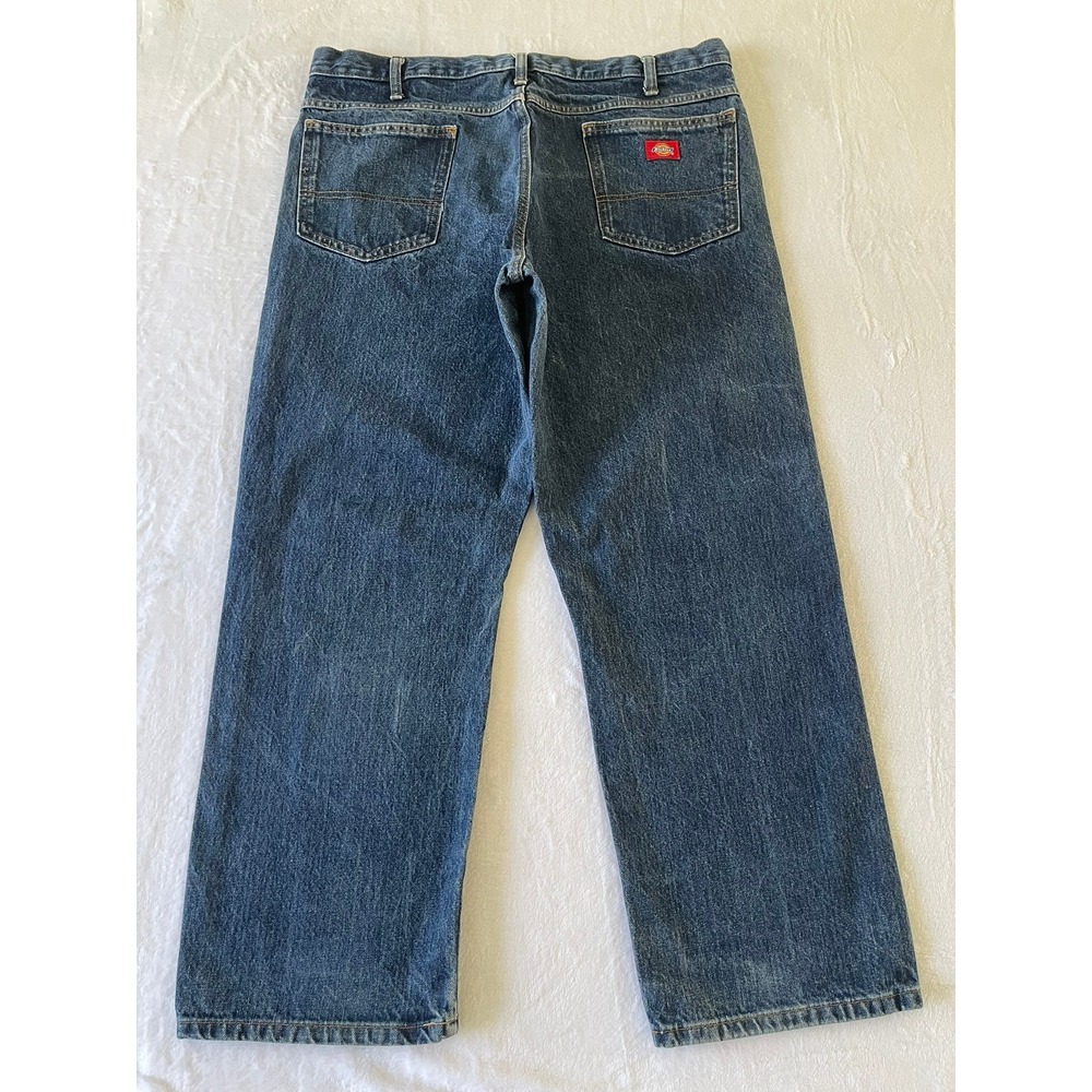 Dickies Mens Relaxed Fit Straight Leg Jeans Blue Denim 9393RNB 38x30 - Picture 2 of 12